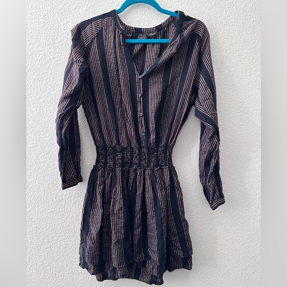Rails striped long sleeve dress